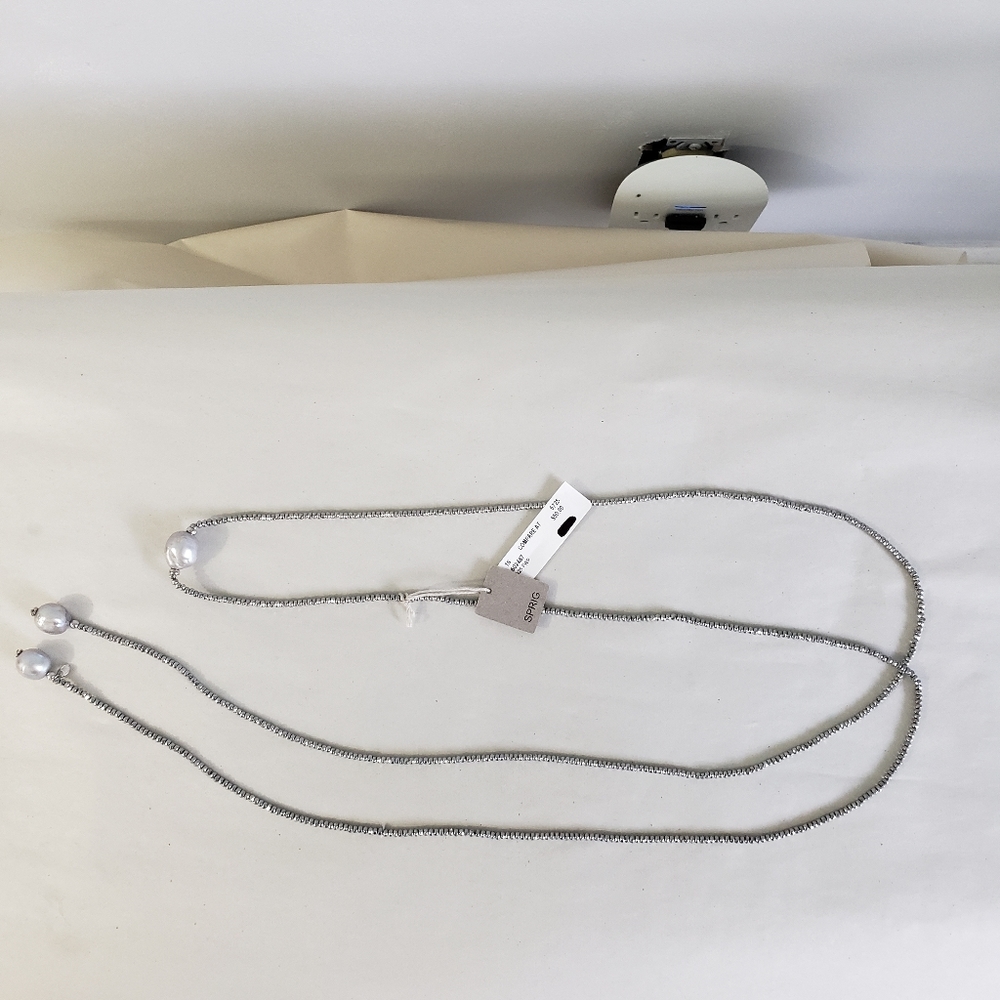 Sprig Necklace Sterling Pearl - Picture 1 of 8